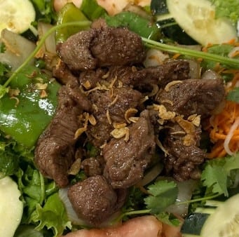 Pan Fried Filet Mignon Vermicelli.