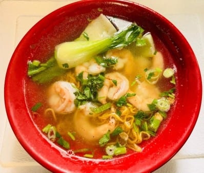 Egg Noodle with Shrimp.