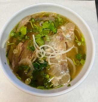 Pho with Rare Steak & Tendon.