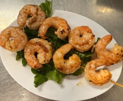 Side Grilled Shrimp Skewer*.