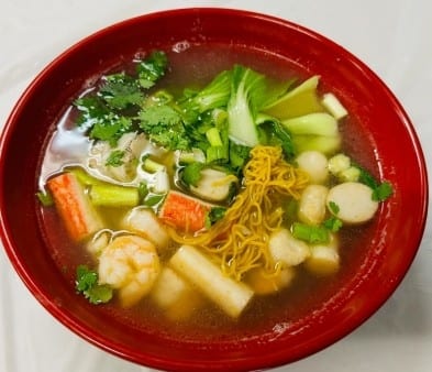 Egg Noodle with Seafood.