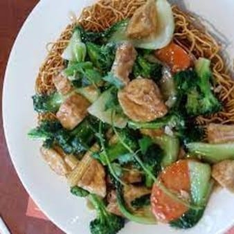 Rice Pan-Fried Veg & Tofu.