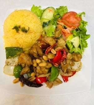 Com Lemon Grass Chicken.