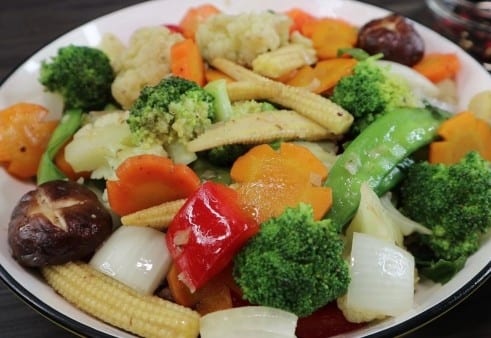 Pan-Fried Mixed Vegetables.