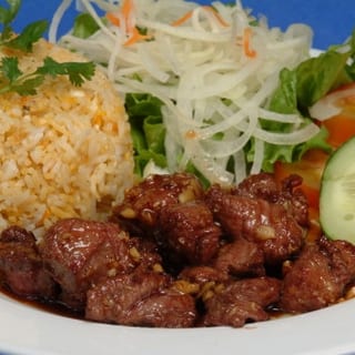 Diced Garlic Filet Mignon Steak with Butter Rice