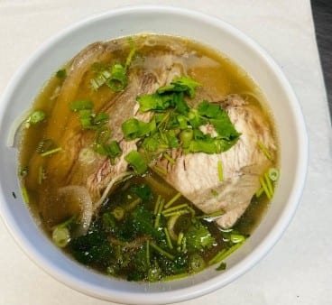 Pho with Well Done Steak & Flank.