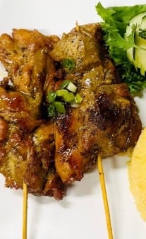 Side Grilled Chicken Skewer.