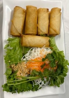 Fried Vegetable Egg Rolls.