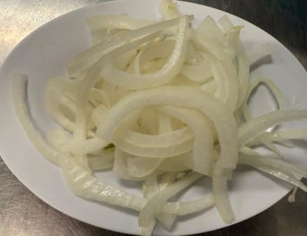 Side Sliced Onions.
