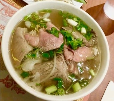 Pho with Rare Steak & Flank.