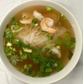 Pho with Fresh Shrimp.