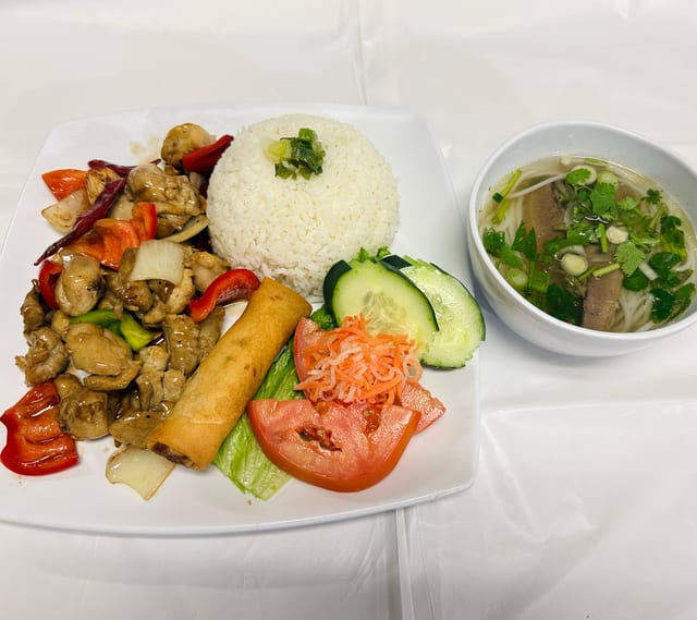 Pho Brisket / Kung Pao or Lemon Grass Chicken.